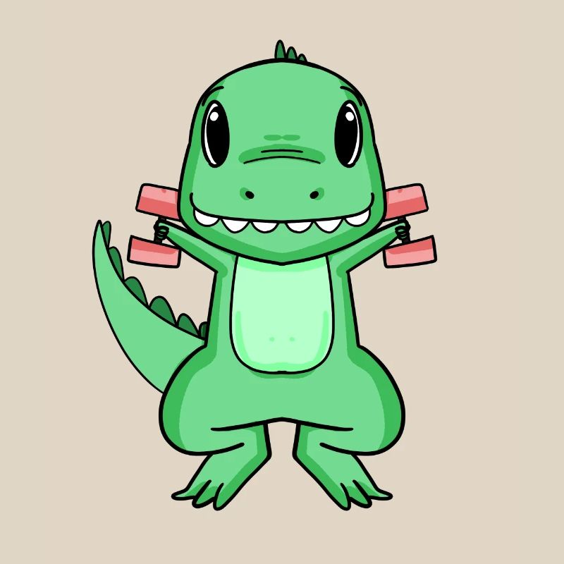 Dino Dumbbell Training Strength Training Gift