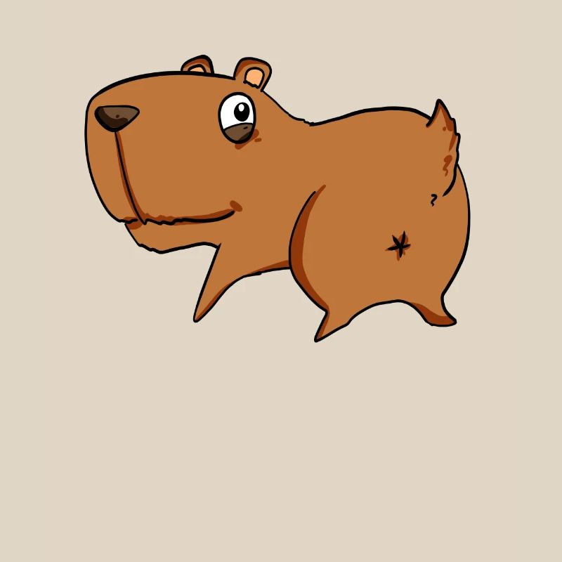 Capybara vu de derrière - Cul de Capybara