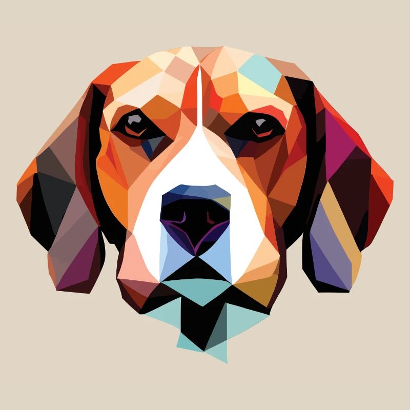 Polygone de chien beagle