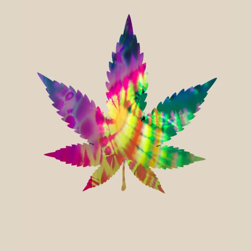 Tie Dye Batik Cannabis Leaf | Hemp leaf