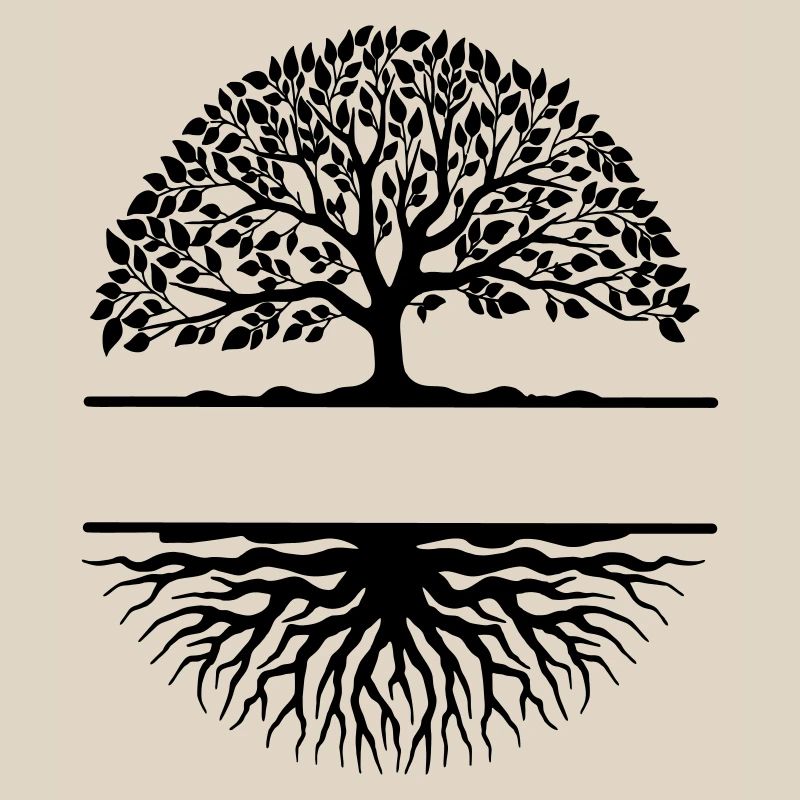 Tree with roots banner