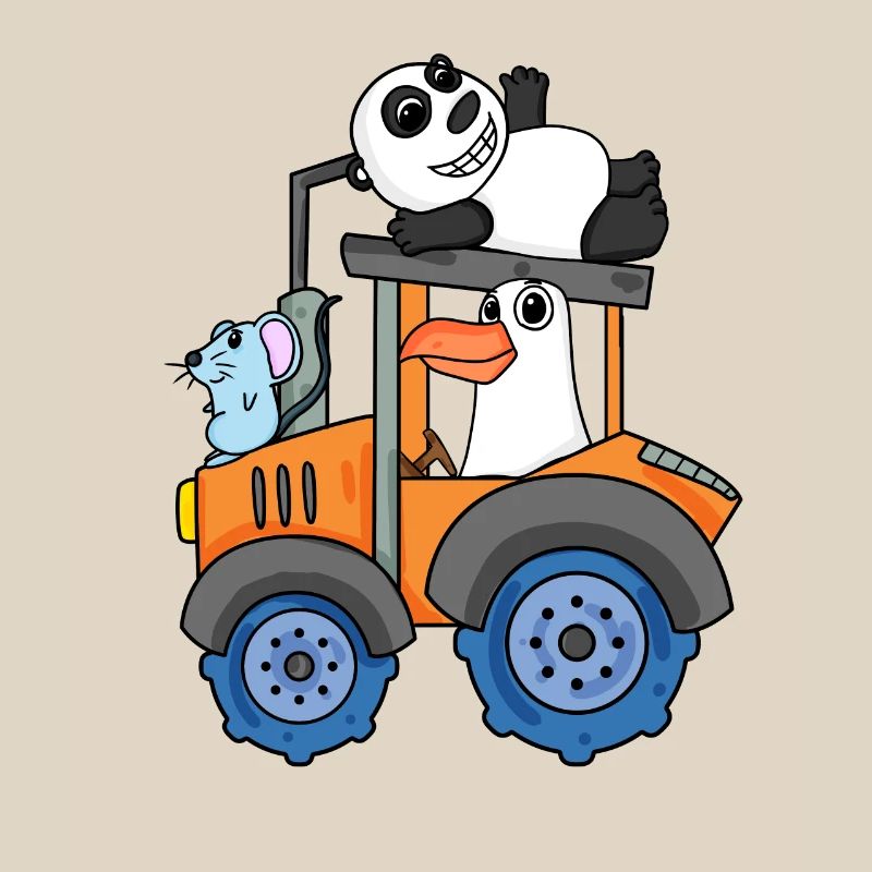 Tractor Tractor Cute Animals