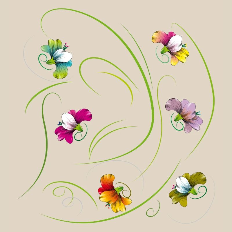 vrille florale, fleurs
