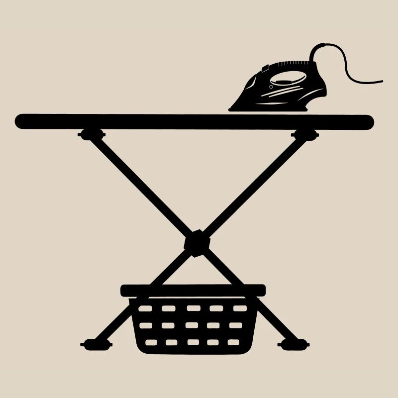 Srichplak en fer et panier à linge