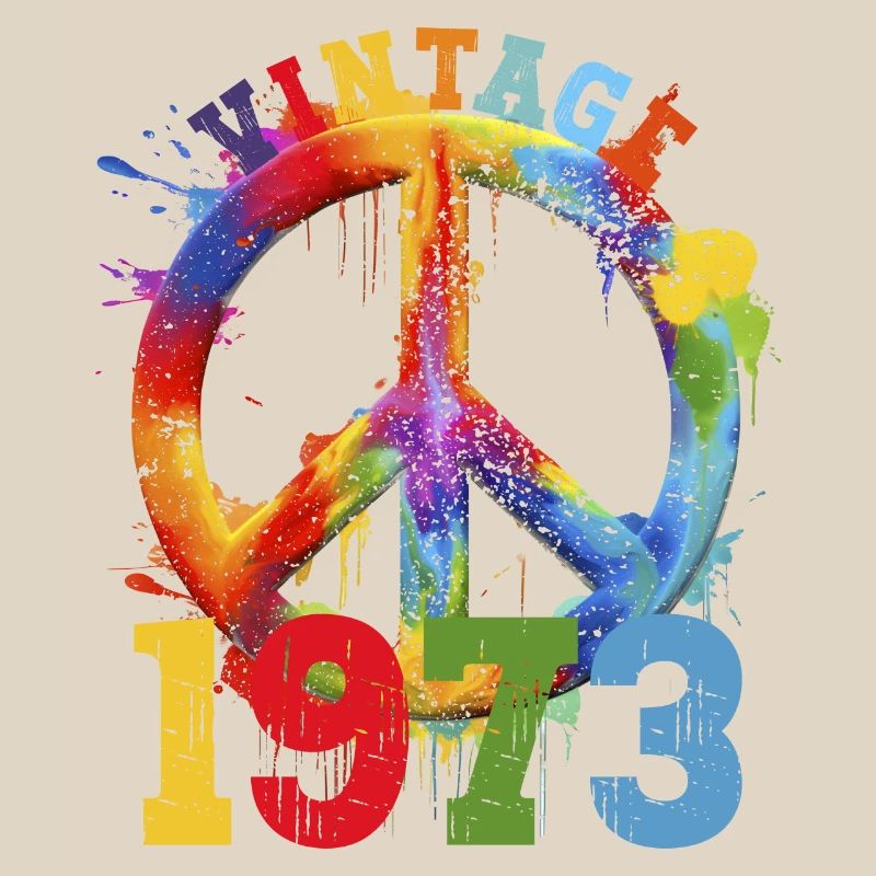 Vintage Peace Rainbow 1973 Splash