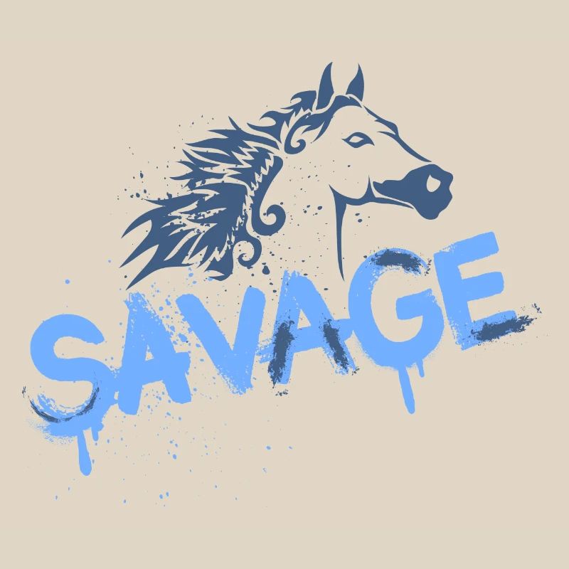 Conception de graffiti de cheval sauvage