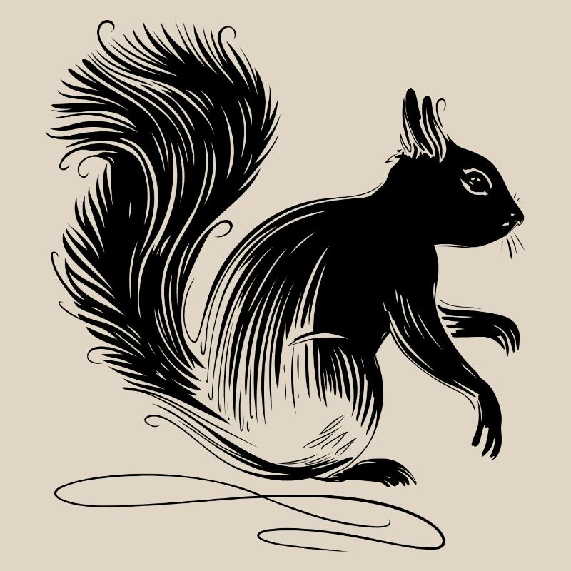 Silhouette d’animal d’écureuil