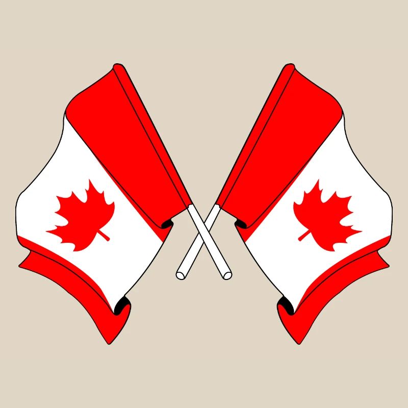 Drapeaux du Canada croisés