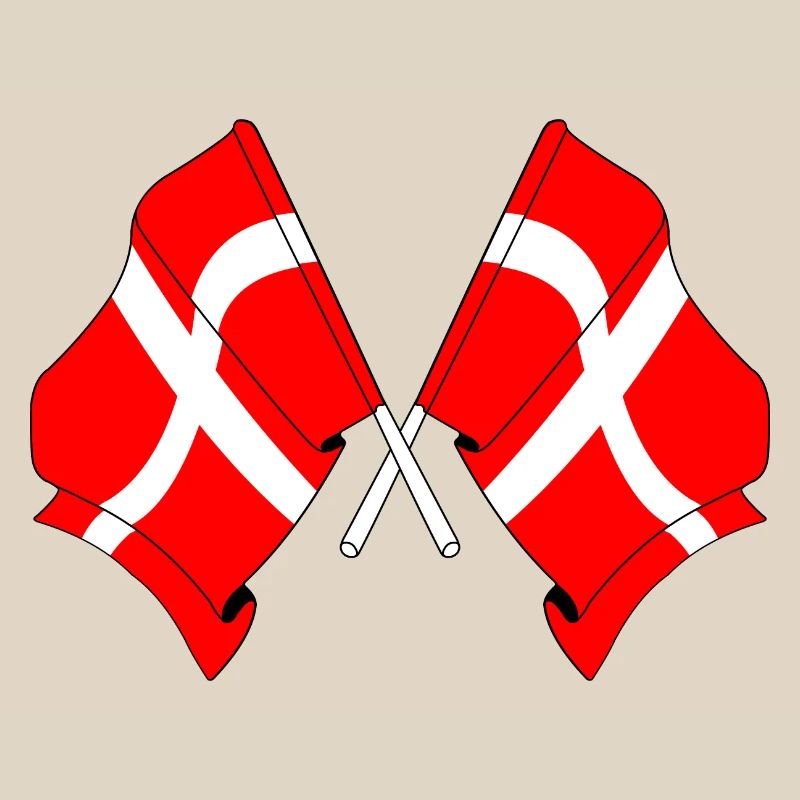 Deux drapeaux Danemark