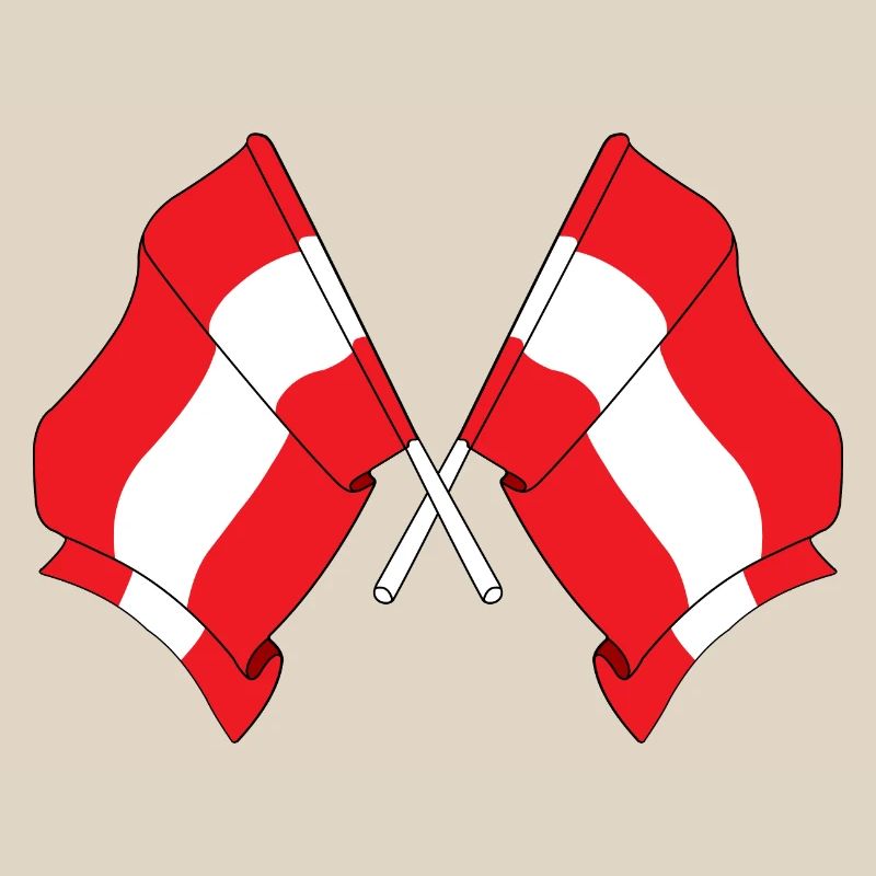 Deux drapeaux Autriche
