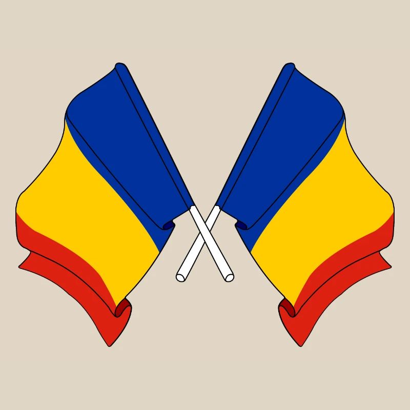 Deux drapeaux Drapeau de la Roumanie, drapeau horizontal m