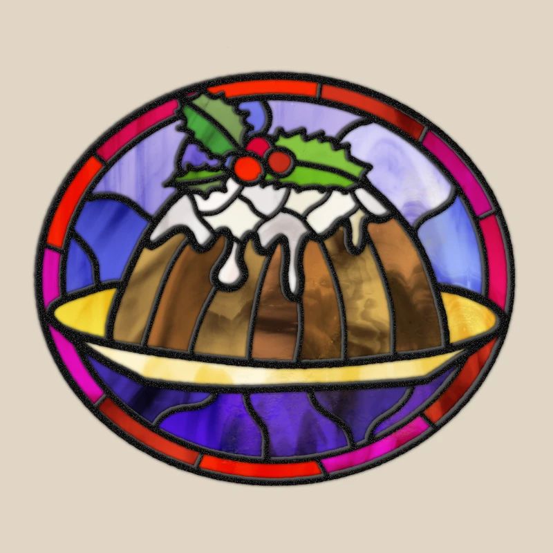 Pudding de Noël. Illustration de Noël