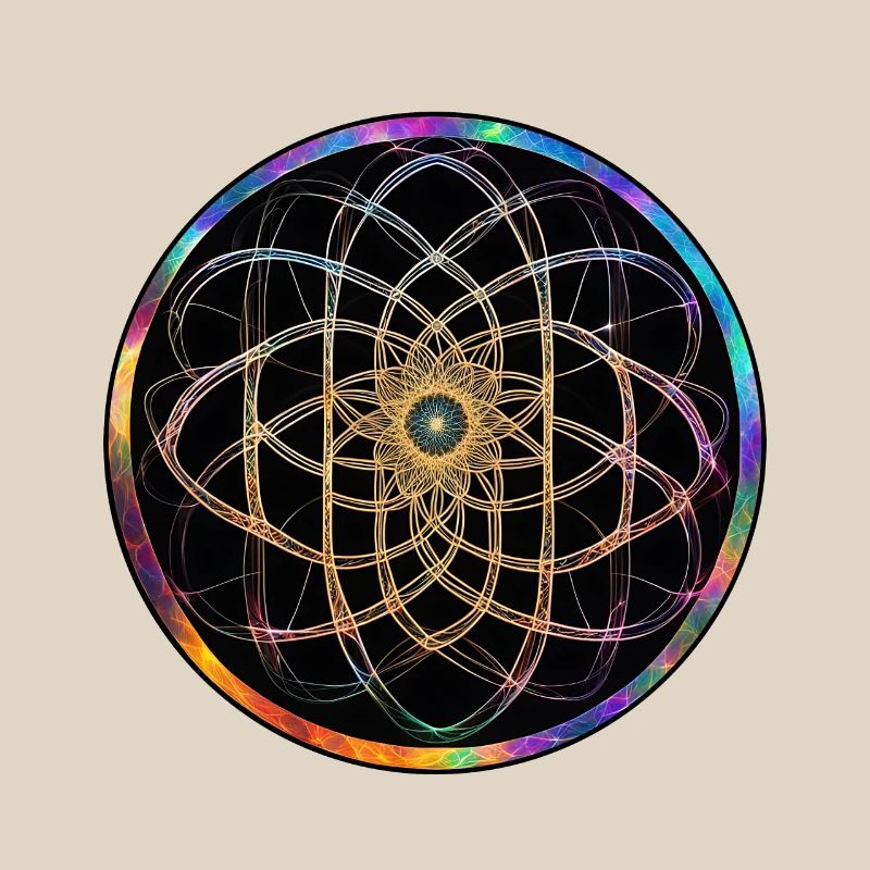 Rainbow Mandala Circle Pattern