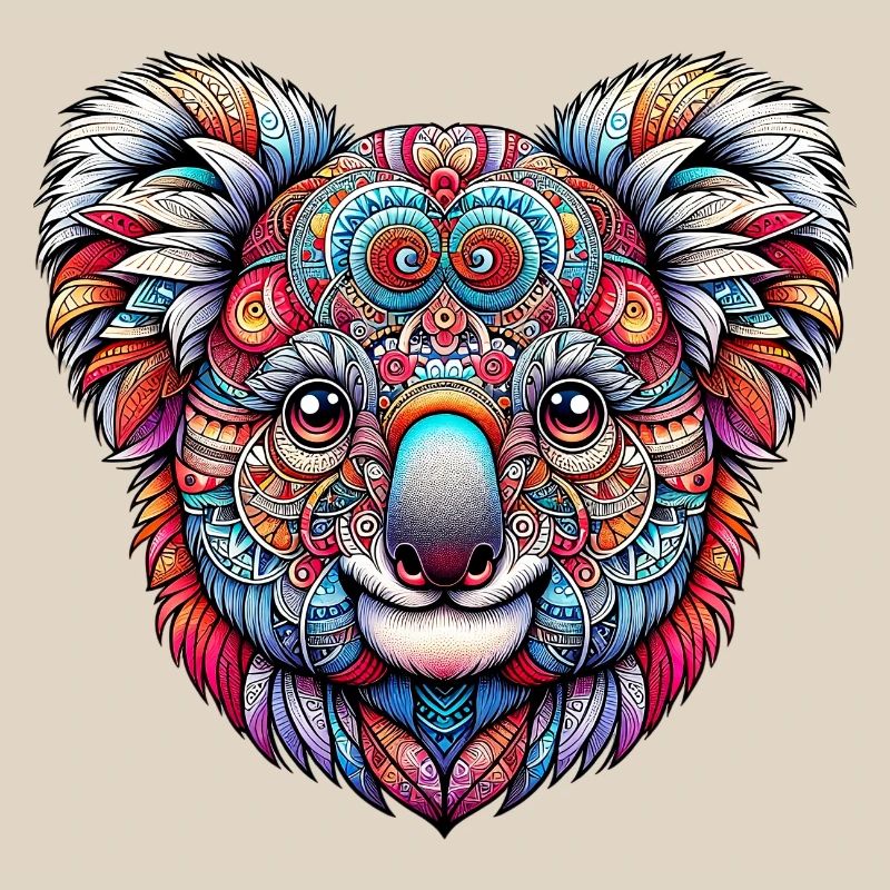 Koala décoré de Mandalas