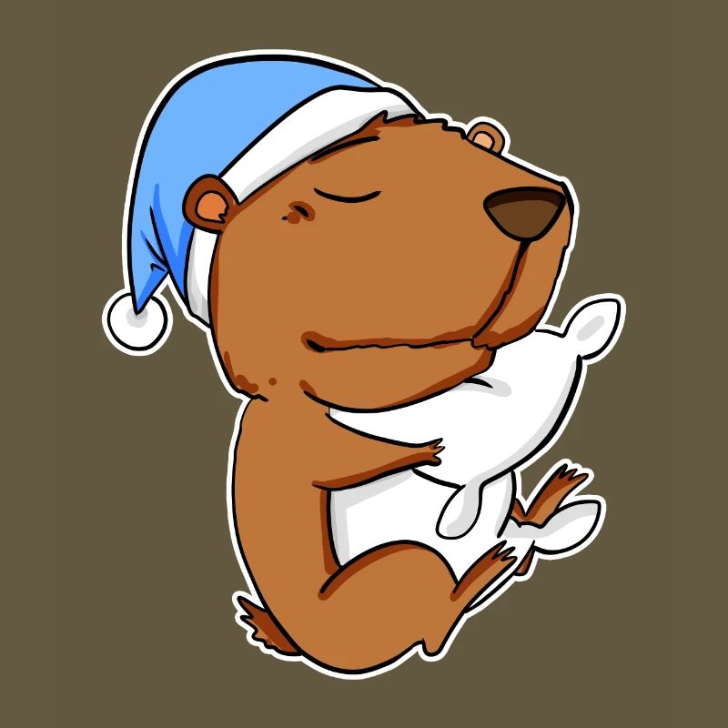 Capybara Capybara Tired Pillow Relax