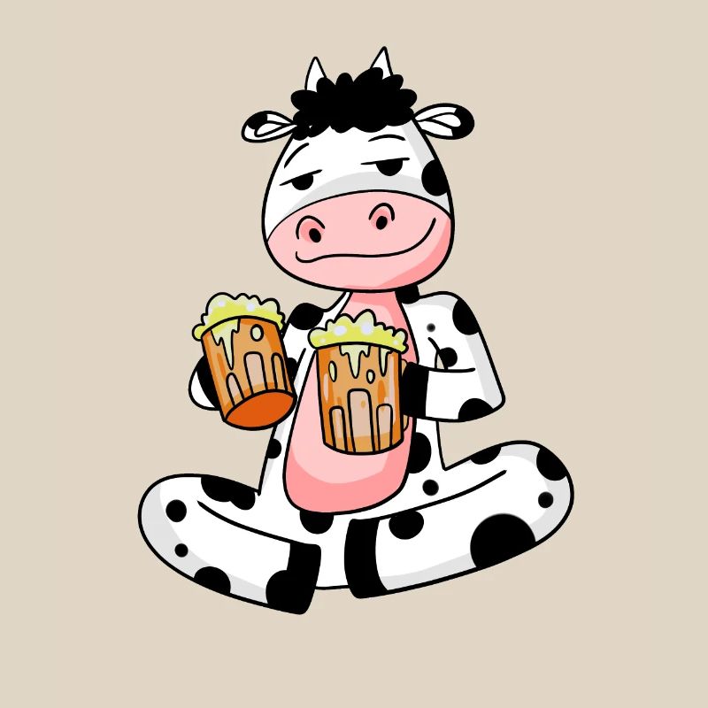Kuh mit Bier