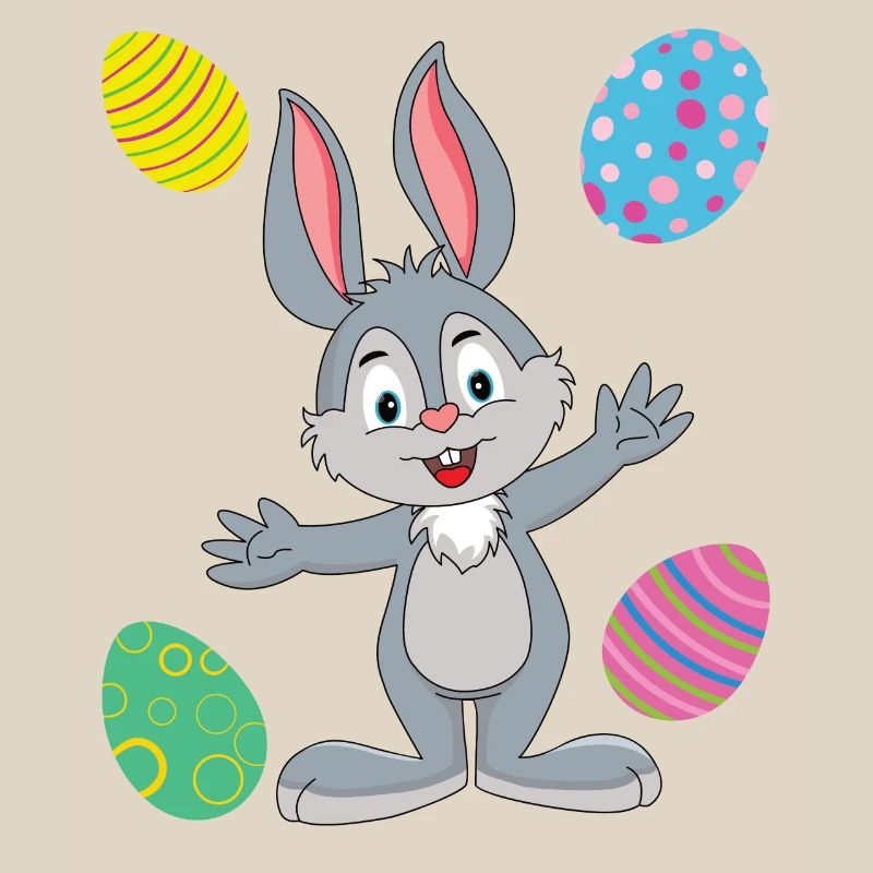 EASTER BUNNY AND EASTER EGGS