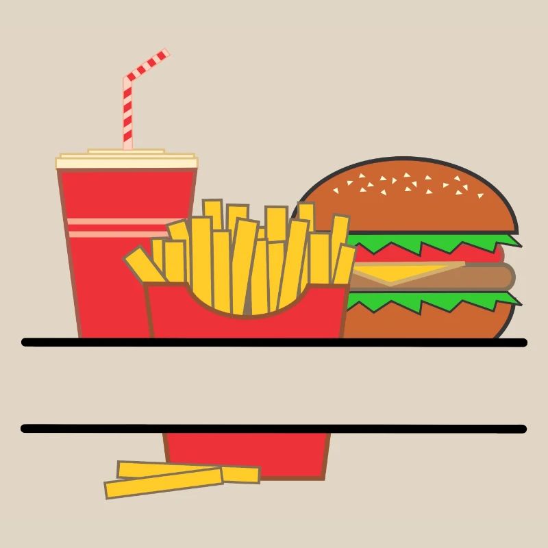 Pommesbuden-Logo oder Restaurant-Emblem