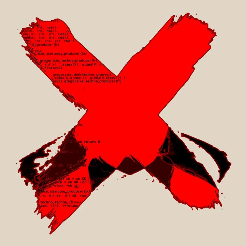 X Rouge sur Code Noir gregor size