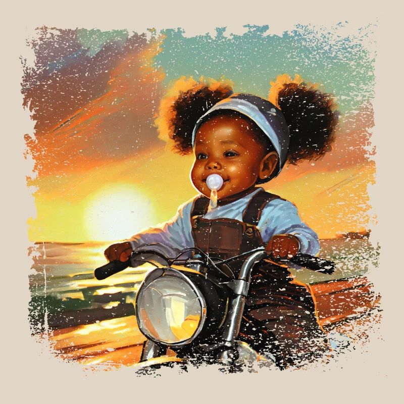 Mädchen comic mit Nuggi