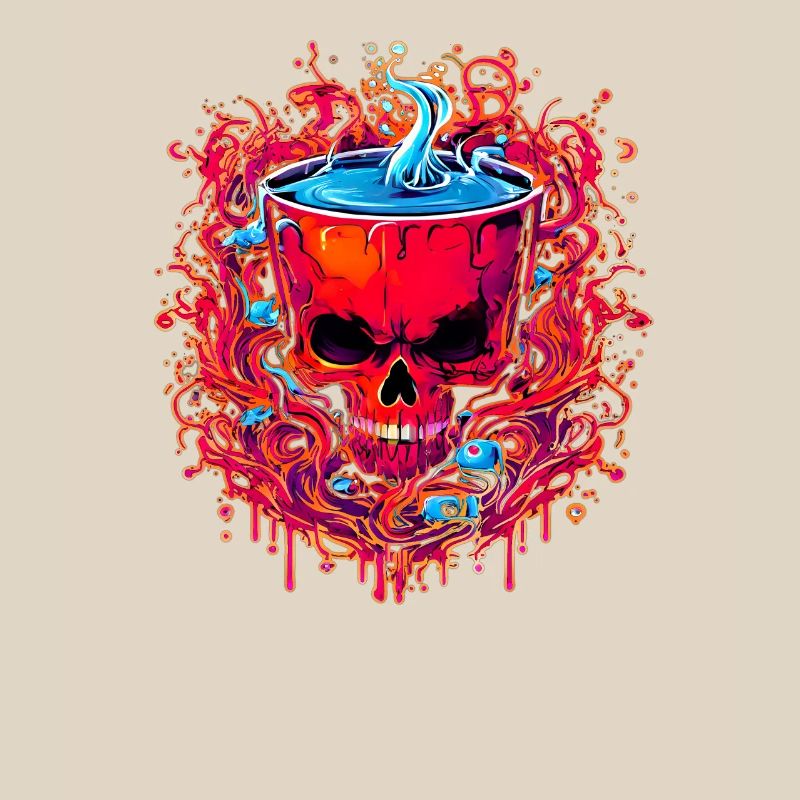 A devilish drink in a skull cup