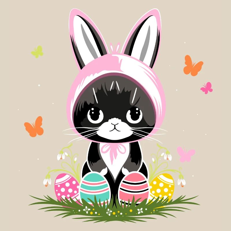 Easter Cat Easter Eggs Bunny Costume