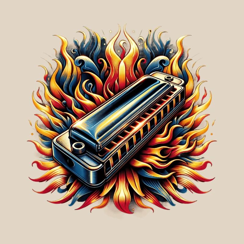 Design abstrait d'harmonica