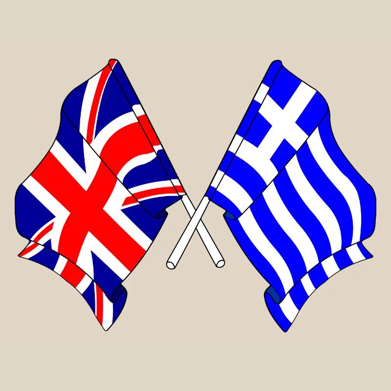 Drapeau Angleterre, drapeau Grèce
