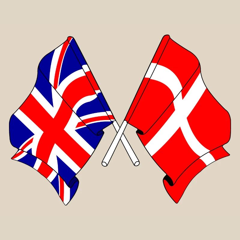 Drapeau de l’Angleterre, drapeau du Danemark