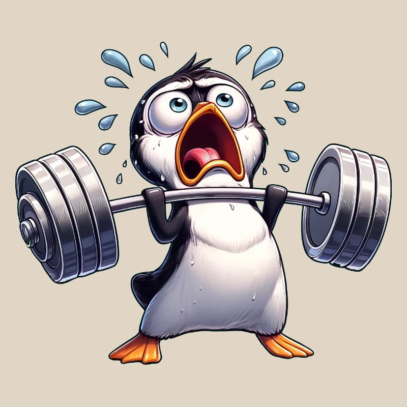Penguin Weightlifting Dumbbell Workout Training