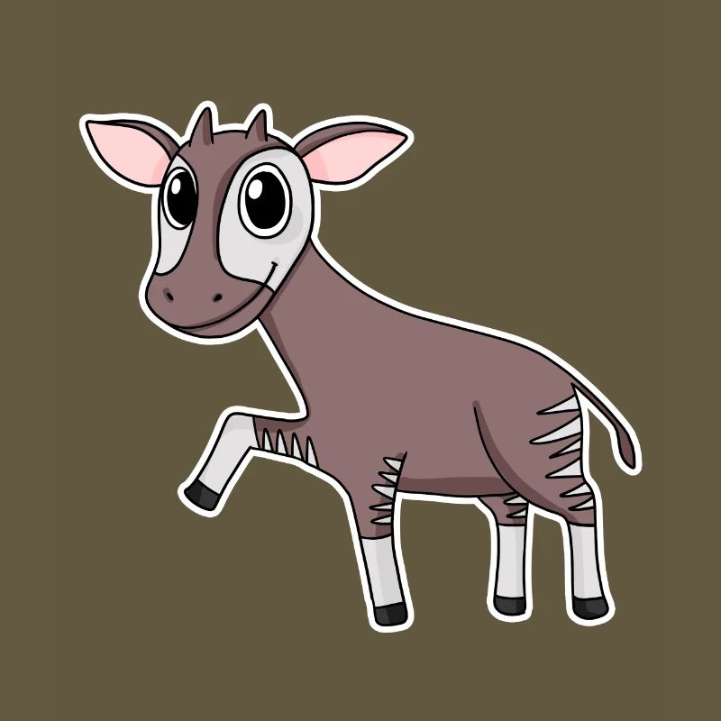 Okapi forest giraffe motif