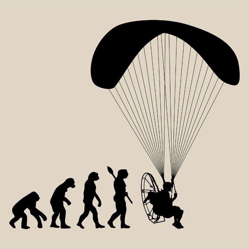 Paramotoring Human Evolution Funny