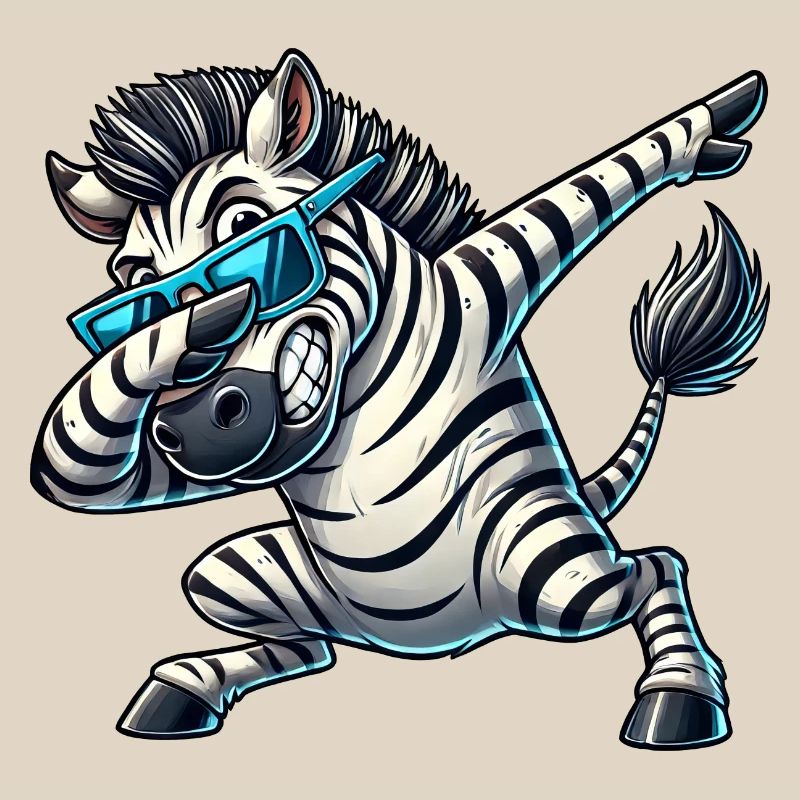 Cool zebra doing the dab dance