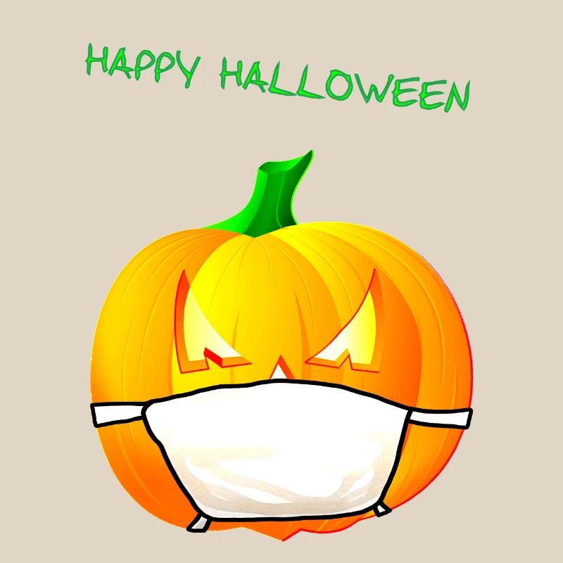 Pumpkin with face mask