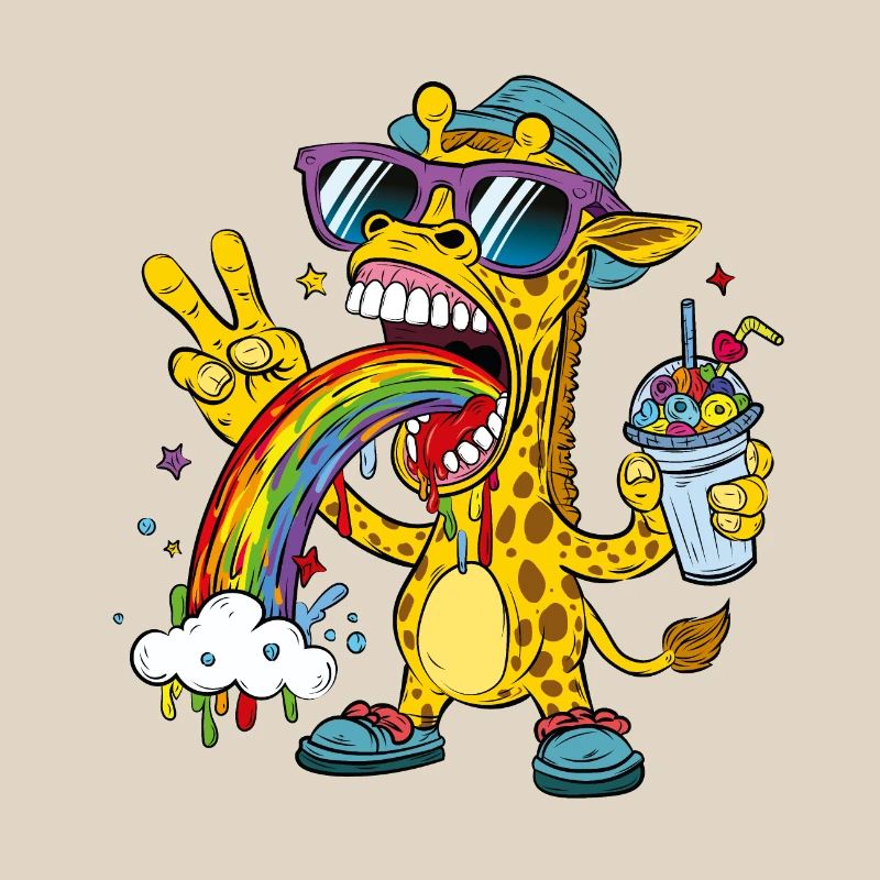 Rainbow giraffe