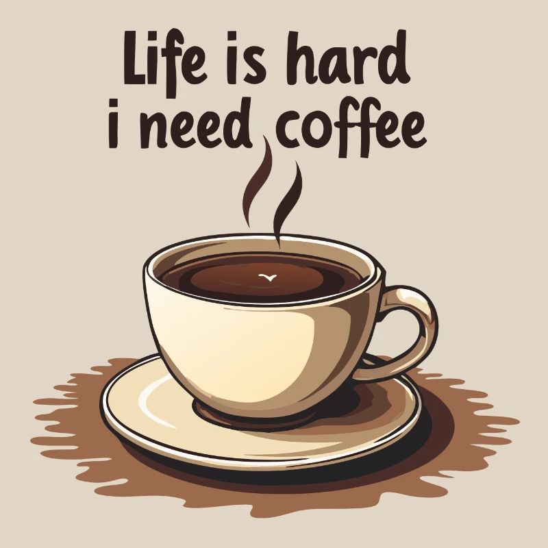 Coffee cup with text motivation