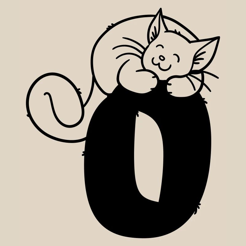Katze Buchstabe O