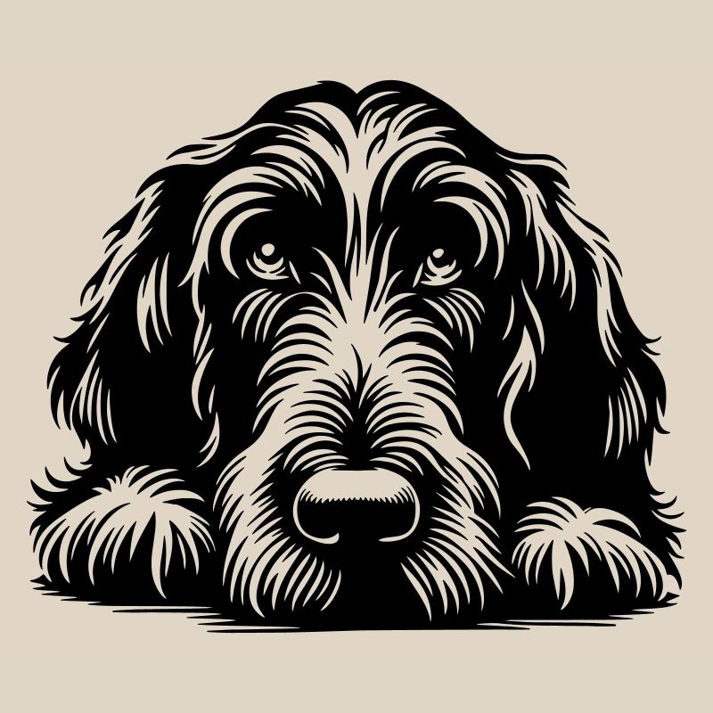 Spinone Italiano Kopf mit Pfoten