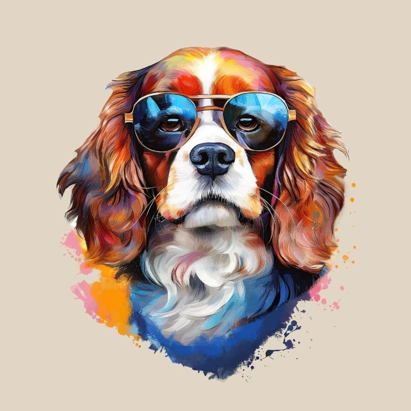 Cavalier Kings Charles Spaniel with Sunglasses