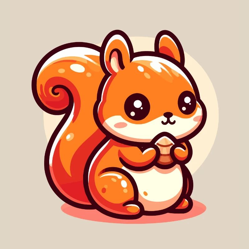 Cute Squirrel Eats a Seed