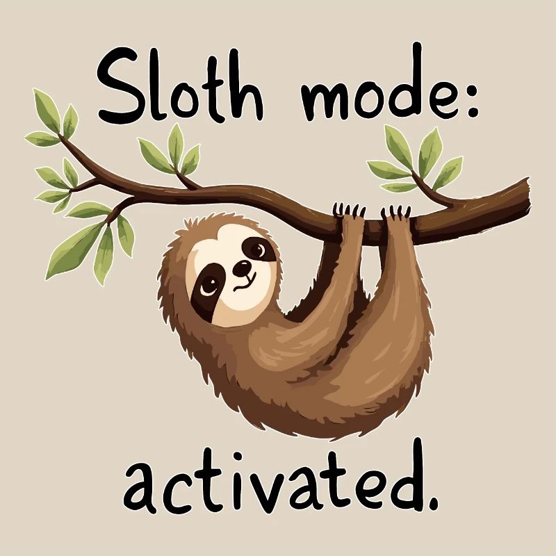 Sloth Mode Activated: Hanging Sloth Art