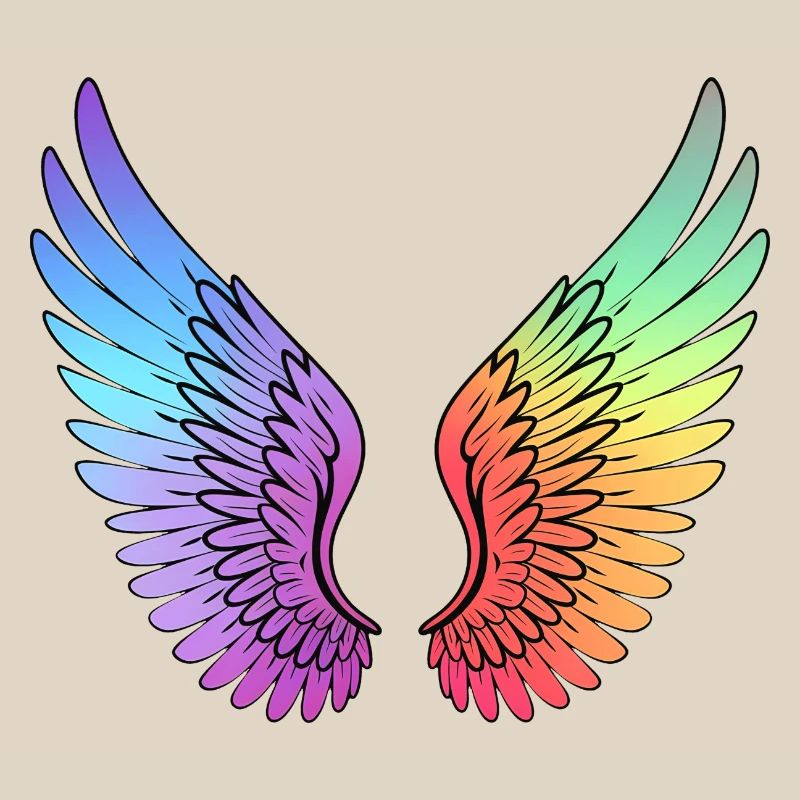 Rainbow Gradient Wings