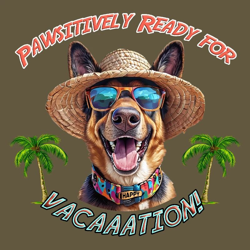 Shepherd Dog in Summer Look: Pawsitively Ready