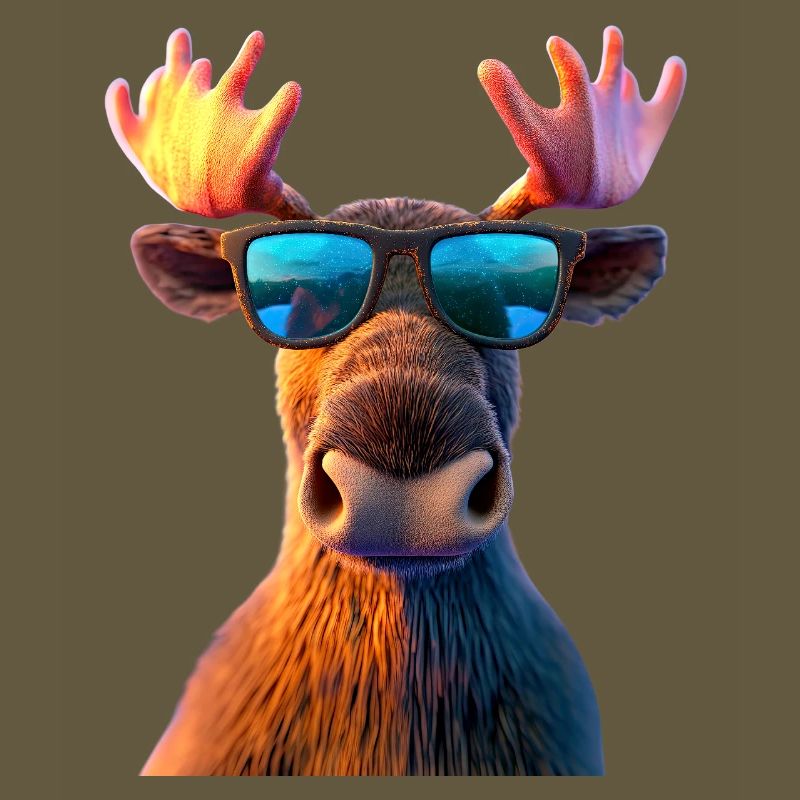 Elch Moose Elchbulle Geweih Hirsch Wilde Elche