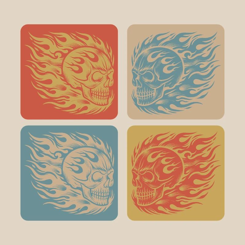 Flaming Skull – Biker & Rocker Style