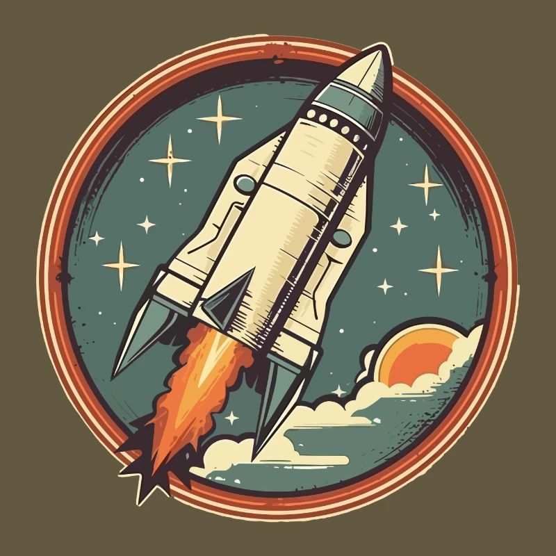 Fusée Rétro - Fusée Spatiale