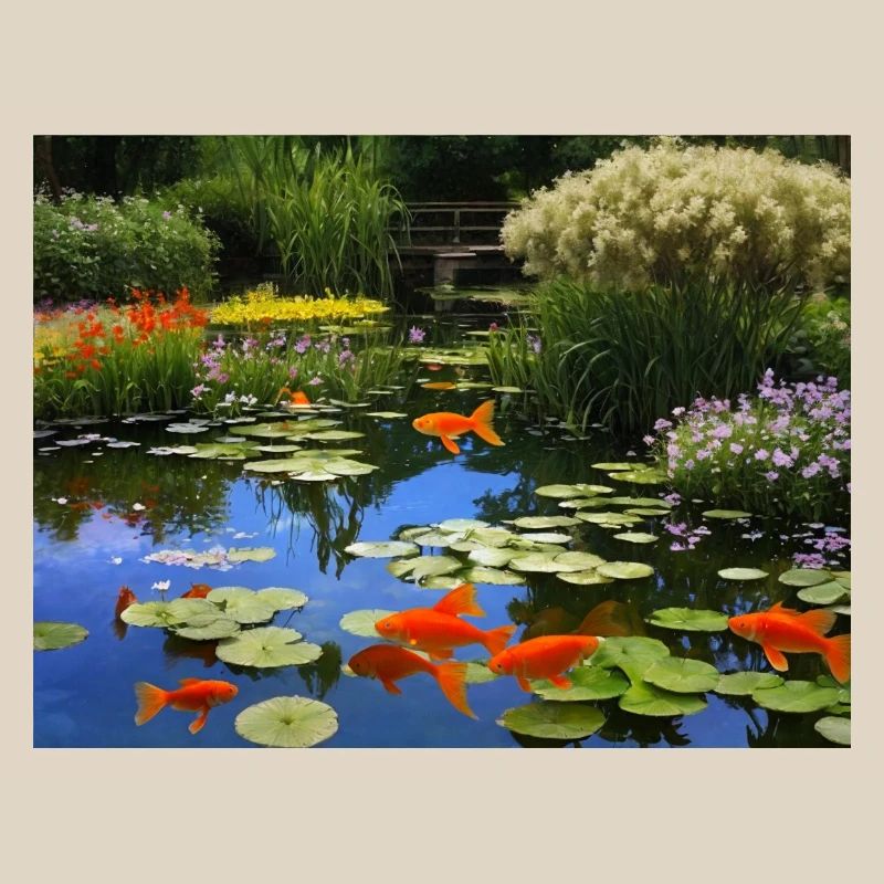 Koi Fish in Tranquil Waters