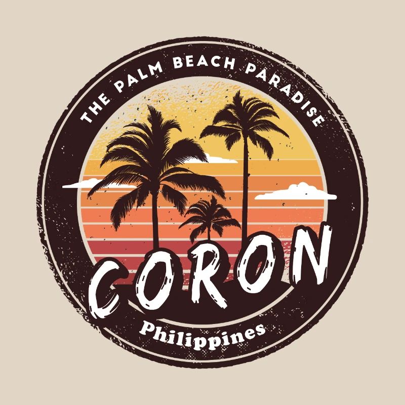 Coron Philippines Beach Palm Trees Design