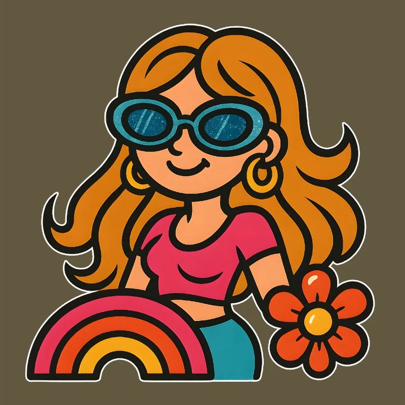 Fille d’été rétro - Look Flower Power