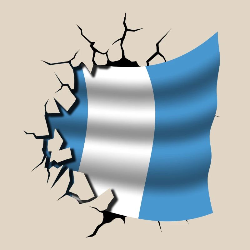 Drapeau du Guatemala - Guatemala - Drapeau Broken Des